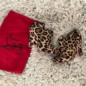 Christian Louboutin leopard wedges